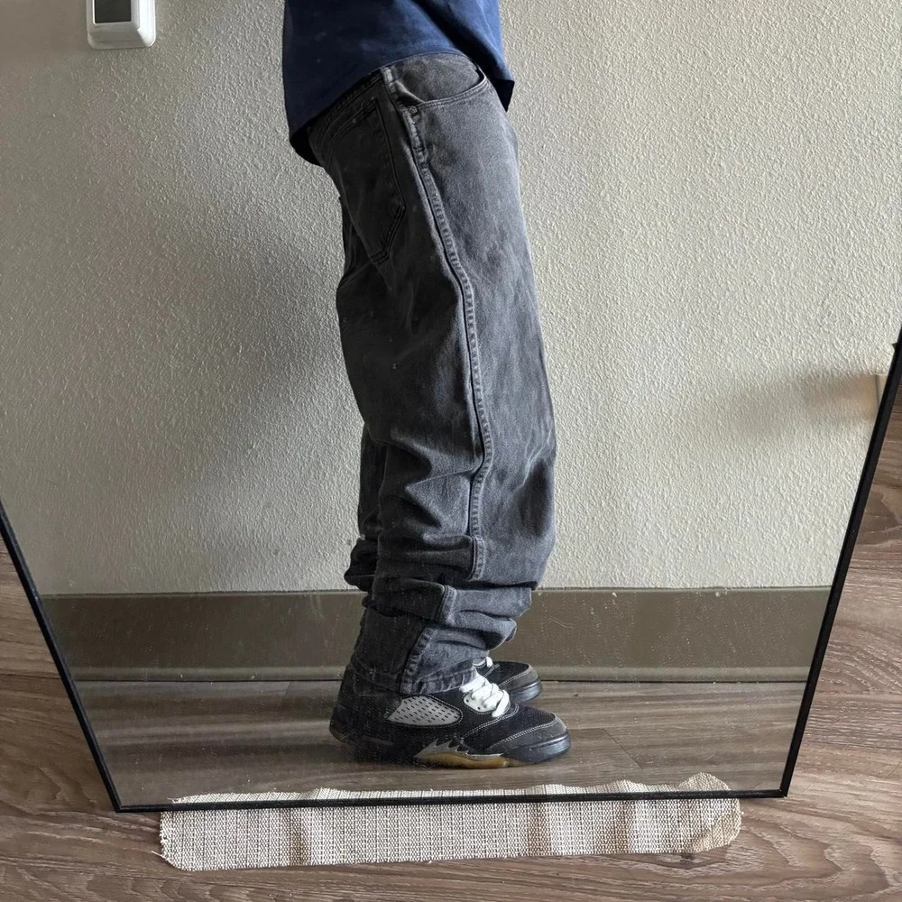 Vintage 90s Black Made In USA Essential Denim Jeans! 34x32